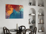 Abstract Colors Glass Wall Art.