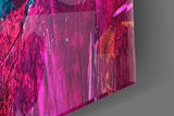 Abstract Colors Glass Wall Art.