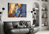 Abstract Colors Glass Wall Art.