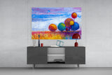 Colorful Trees Glass Wall Art.