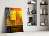 Abstract Colors Glass Wall Art.