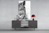 Wolf Glass Wall Art.