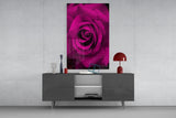 Rose Glass Wall Art.