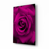 Rose Glass Wall Art.
