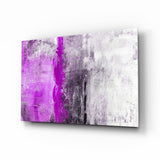 Raya Magenta Textura Gris cuadro de cristal - 72x46 cm