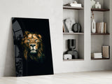 Lion Glass Wall Art.