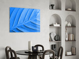 Blue Leaf Glass Wall Art.