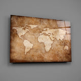 World Map Glass Wall Art.
