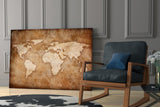 World Map Glass Wall Art.