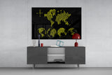 Continents Glass Wall Art.