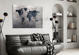 World Map Glass Wall Art.