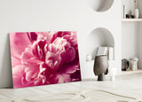 Pink Flower Glass Wall Art.