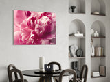 Pink Flower Glass Wall Art.