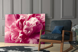 Pink Flower Glass Wall Art.