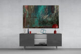 Abstract Colors Glass Wall Art.
