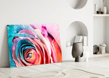 Colored Rose Glass Wall Art.