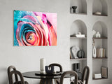 Colored Rose Glass Wall Art.