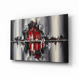 City Reflection Glass Wall Art - 72x46 cm