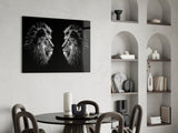 Lion Glass Wall Art.