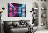 Neon Lights Glass Wall Art.