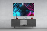 Neon Lights Glass Wall Art.