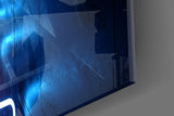 Neon Lights Glass Wall Art.