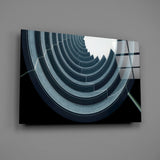 Geometric Structures Glass Wall Art.