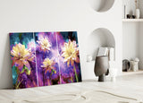 Flowers Glass Wall Art.