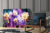 Flowers Glass Wall Art.