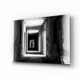 Cuadro de cristal Sombra en la oscuridad - 72x46 cm