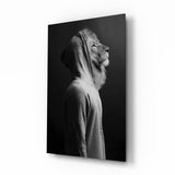 Lion Head Glass Wall Art