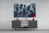 Silent Scream Glass Wall Art.
