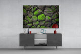 Mossy Stones Glass Wall Art.