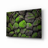 Mossy Stones Glass Wall Art.