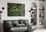 Mossy Stones Glass Wall Art.