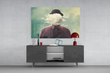 Cloud Man Glass Wall Art.