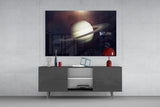 Saturn Glass Wall Art.
