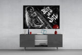 Jazz Blues Music Glass Wall Art.