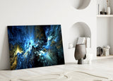 Cosmic Blue Glass Wall Art.