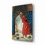Tableau en verre Le dresseur de tortues - 72x46 cm