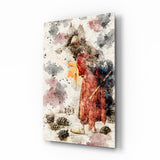 Arte della parete di vetro Illustrazione dell'allenatore tartaruga