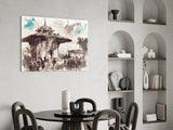 Uskudar Illustration Glass Wall Art.