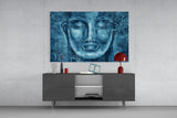 Mystical Blue Sculpture Glass Wall Art.