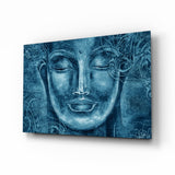 Tableau en verre Sculpture bleue mystique - 72x46 cm