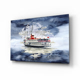 Steamer Glass Wall Art - 72x46 cm