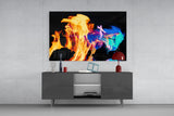 Flames Glass Wall Art.
