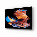 Abstrakte Stempel Glasbild - 72x46 cm