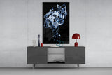 Abstract Gray Glass Wall Art.