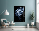 Abstract Gray Glass Wall Art.
