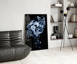 Abstract Gray Glass Wall Art.